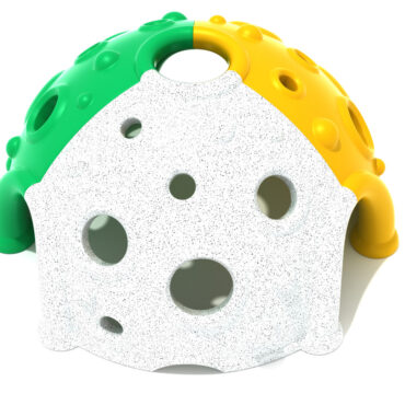 Logan's Dome with climbing panels in Primary Green, Sunglow Yellow and Granite