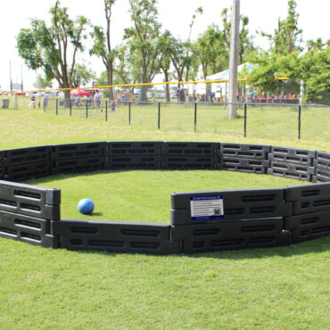 20' Gaga Ball Pit without Flooring with How To Play Gaga Ball sign