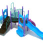 Custom colors - Sky Blue Slides/Panels, Plum Climbers/Posts, Teal Rails