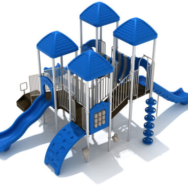 Custom Colors - Pacific Blue Roofs/Climbers/Panels, Silver Posts/Rails
