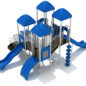 Custom Colors - Pacific Blue Roofs/Climbers/Panels, Silver Posts/Rails