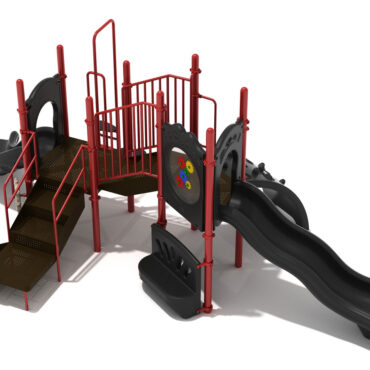 Custom colors - Brick Red Posts/Rails, Black Slides/Climber/Panels
