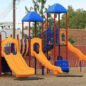 Ladera Heights Spark Structure in Primary Color Scheme Installed at Central Elementary School in Guthrie, OK