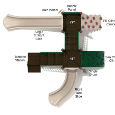 Century Oaks Play Structure in Neutral - Top view