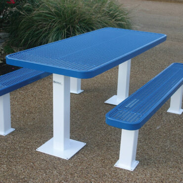 MyTCoat Rectangular Independent Pedestal Table