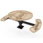 46" Round Pedestal Table - 2 Seat Accessible with Surface Mount and Expanded Steel Options