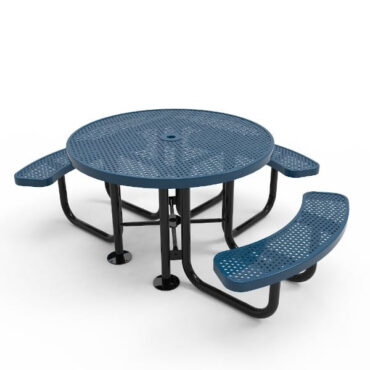 46" Round Portable Table - 3 Seat Accessible with Punched Steel Option
