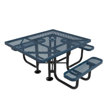 46" Square Portable Table - 3 Seat Accessible with Expanded Metal Option