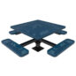 46" Square Pedestal Table - Surface Mount and Punched Steel Options