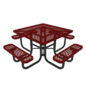 46" Square Portable Table - Expanded Metal Option