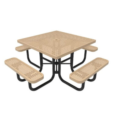 46" Square Portable Table - Punched Steel Option