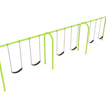 3-Bay Arch Swing in Lime Green with Black Belt Seats