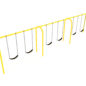 3-Bay Arch Swing in Sunglow Yellow with Black Belt Seats