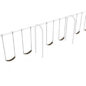 3-Bay Arch Swing in White with Black Belt Seats