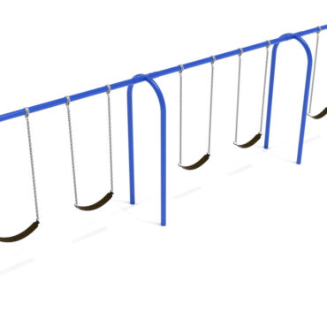 3-Bay Arch Swing in Cobalt Blue with Black Belt Seats