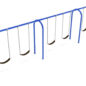 3-Bay Arch Swing in Cobalt Blue with Black Belt Seats