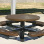 Rounds Pedestal tables also available in expanded metal or punched steel