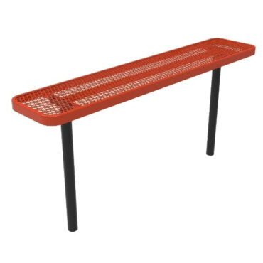 Player's Bench Without Back - Inground Mount and Expanded Metal Options