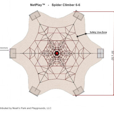 Spider Pyramid 6-6 footprint and use zone