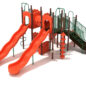 Custom Colors - Orange Slides/Climbers/Panels, Rainforest Green Rails, Brown Posts