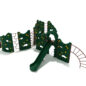 Craggy Crest Rock Climber and Slide with Brown Posts, Brown Rails, Rainforest Green Climbing Walls, Sunglow Yellow Hand holds and Hunter Green Slide