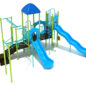 Custom Colors - Pacific Blue Roof, Sky Blue Slides, Lime Green Posts, Teal Rails