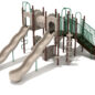 Custom Colors - Beige Slides/Climbers/Panels, Rainforest Green Rails, Brown Posts