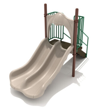 Beige Plastic, Brown Posts and Rainforest Green Rails