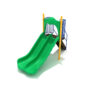 4' Double Straight Slide with Primary Green plastic, Brick Red posts and Cobalt Blue Rails