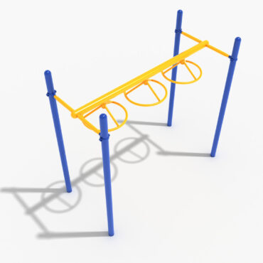 Three-Wheel Swing Ladder Playground Climber