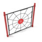 Spider Web Playground Climber with Brick Red Posts, Matte Black Rails and Black Rope