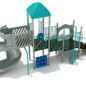Annapolis Spark Structure - Custom Colors (Teal Roof/Rails; Gray Slides; Silver Posts; Pacific Blue Panels)