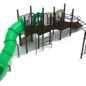 Lake Geneva Spark Structure - Custom Colors (Primary Green Slides; Matte Black Posts/Rails; Beige Panels)
