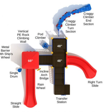 Thermopolis Spark Playground Structure - Top View