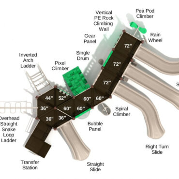 Thousand Oaks Spark Playground Structure - Top View
