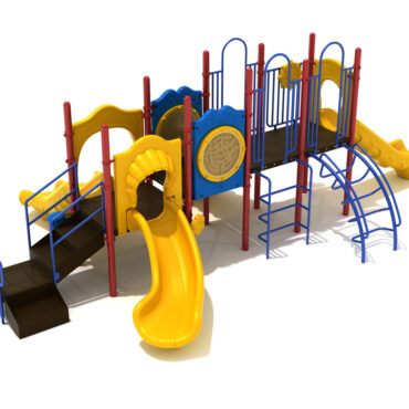 Barberton Spark Playground Structure - Egyptian Color Scheme
