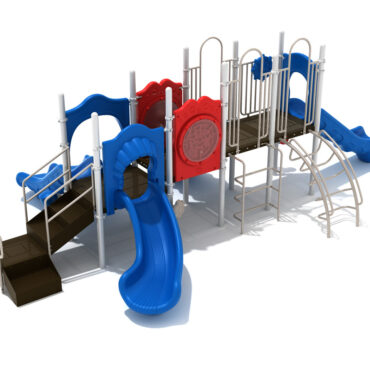 Barberton Spark Playground Structure - Patriotic Color Scheme