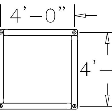 4' x 4' Square Raised Garden Bed Dimensions