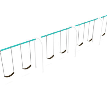 Single-Post 4-Bay Arch Swing can come in many combinations of custom color options