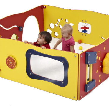 Learn-a-Lot 4 Panel System in Playful in a square configuration