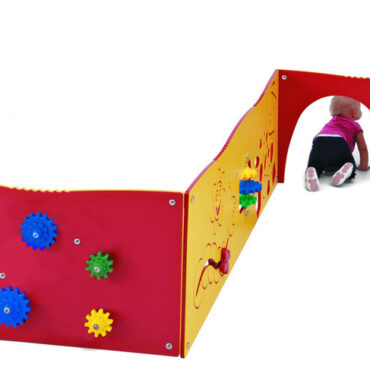 Learn-a-Lot 4 Panel System in Playful in a zigzag configuration
