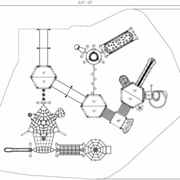 Alderson Custom Play Structure - 2D Top View