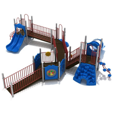 Cedar Valley Custom Play Structure - Front View