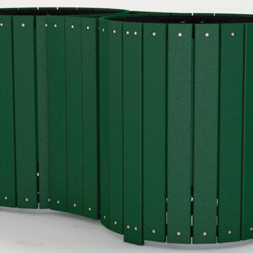 Standard Round Multi-Can Trash Receptacle - Green