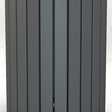 Heavy Duty Round Trash Receptacle - Gray