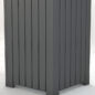 Heavy Duty Square Trash Receptacle - Gray