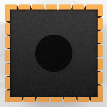 Heavy Duty Square Trash Receptacle - Top View