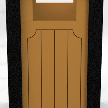 Frog Furnishings 32 Gallon Ridgeview Trash Receptacle - Cedar
