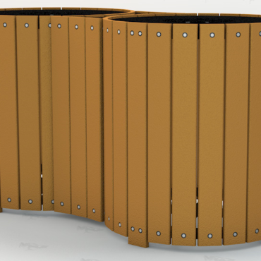 Frog Furnishings Standard Round Multi-Can Trash Receptacle