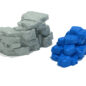 Comparison in sizing 4 ft (left) in Gray and 3 Ft (right) in Pacific Blue